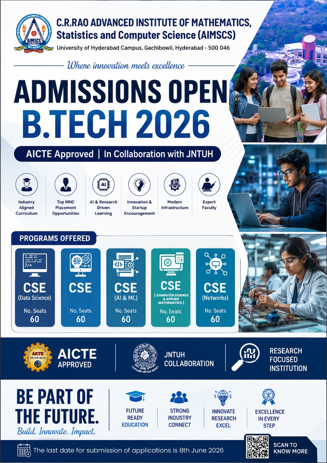 CR Rao AIMSCS B.Tech Application
